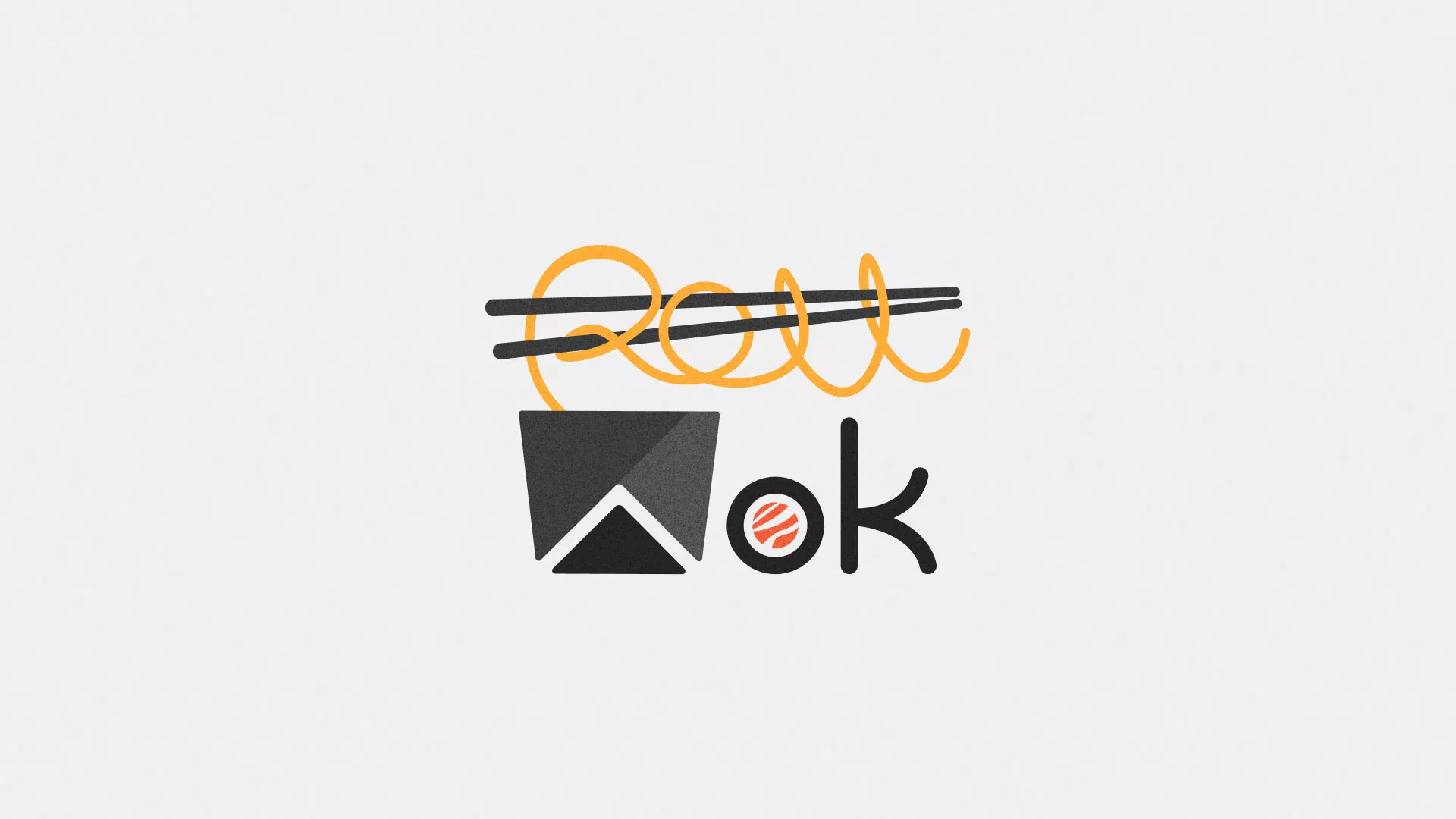 Разработка логотипа суши-бара «Roll Wok Club» в Таганроге