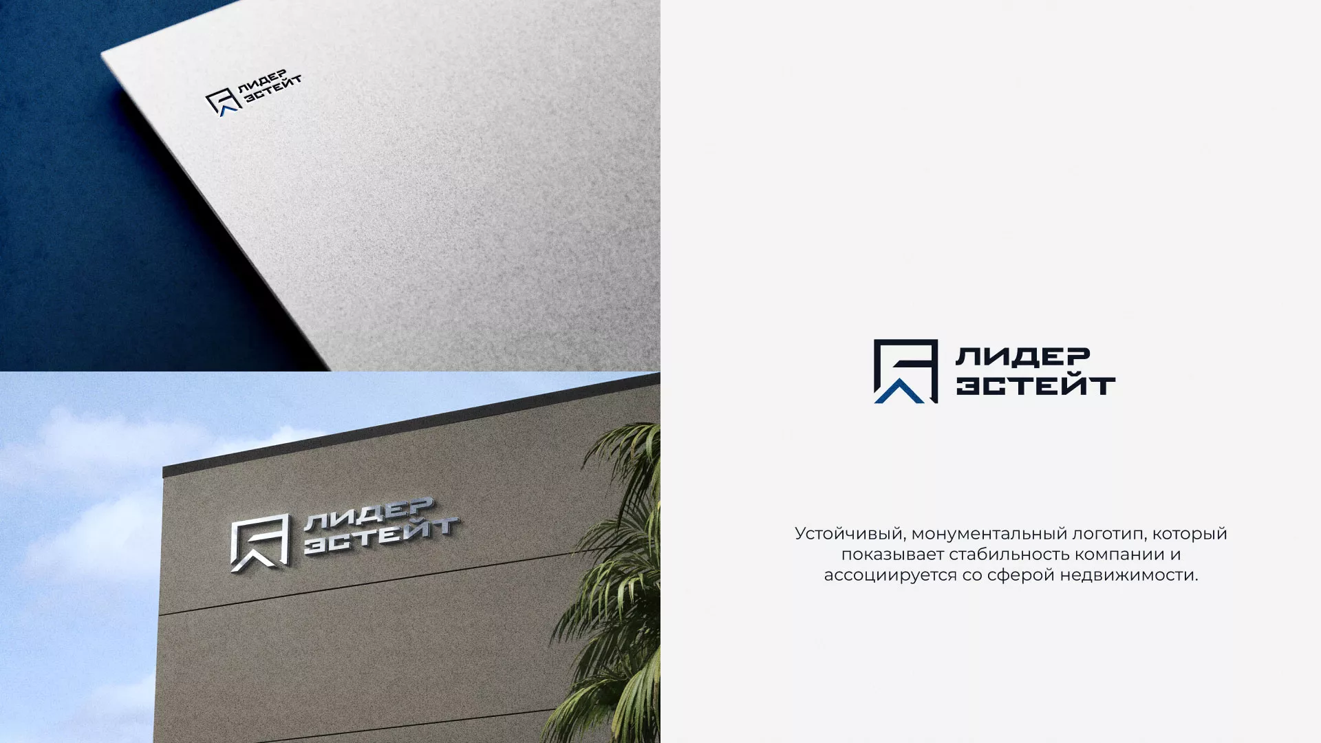 Разработка логотипа агентства недвижимости «Лидер Эстейт» в Таганроге