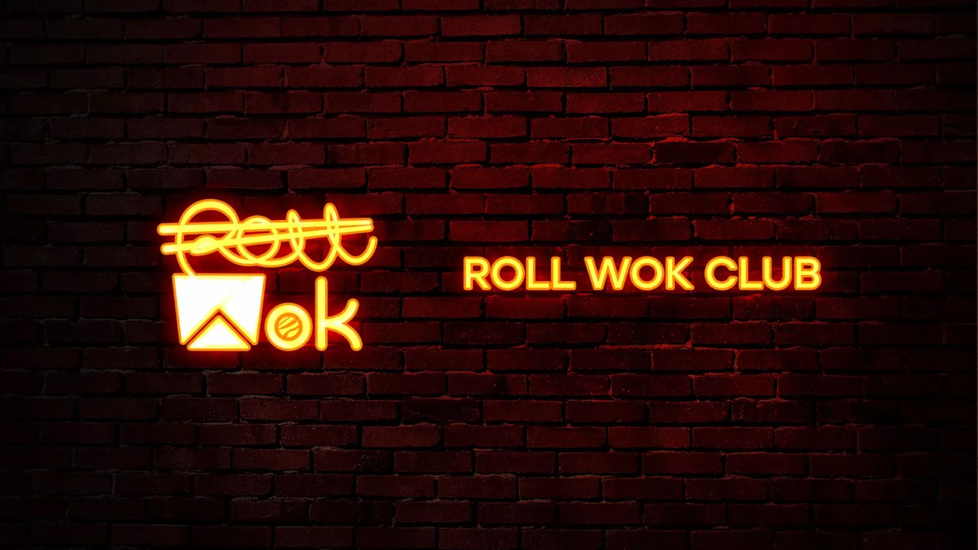 Разработка интерьерной вывески суши-бара «Roll Wok Club» в Таганроге