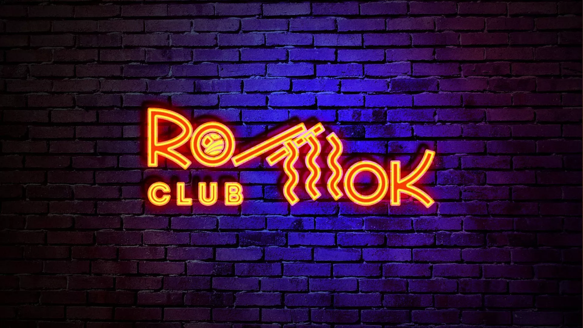 Разработка светящейся интерьерной вывески суши-бара «Roll Wok Club» в Таганроге
